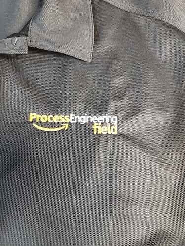 Nike Black Polo Amazon Process Engineering Logo Polo Shirt Mens Medium - Picture 5 of 7