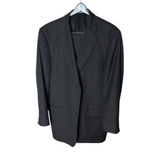 Hickey Freeman Striped Wool Suit 42R 36  x29  Pants 2 Button Single Breast