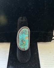 Vintage Sterling Silver Turquoise Ring Size 6 Native American