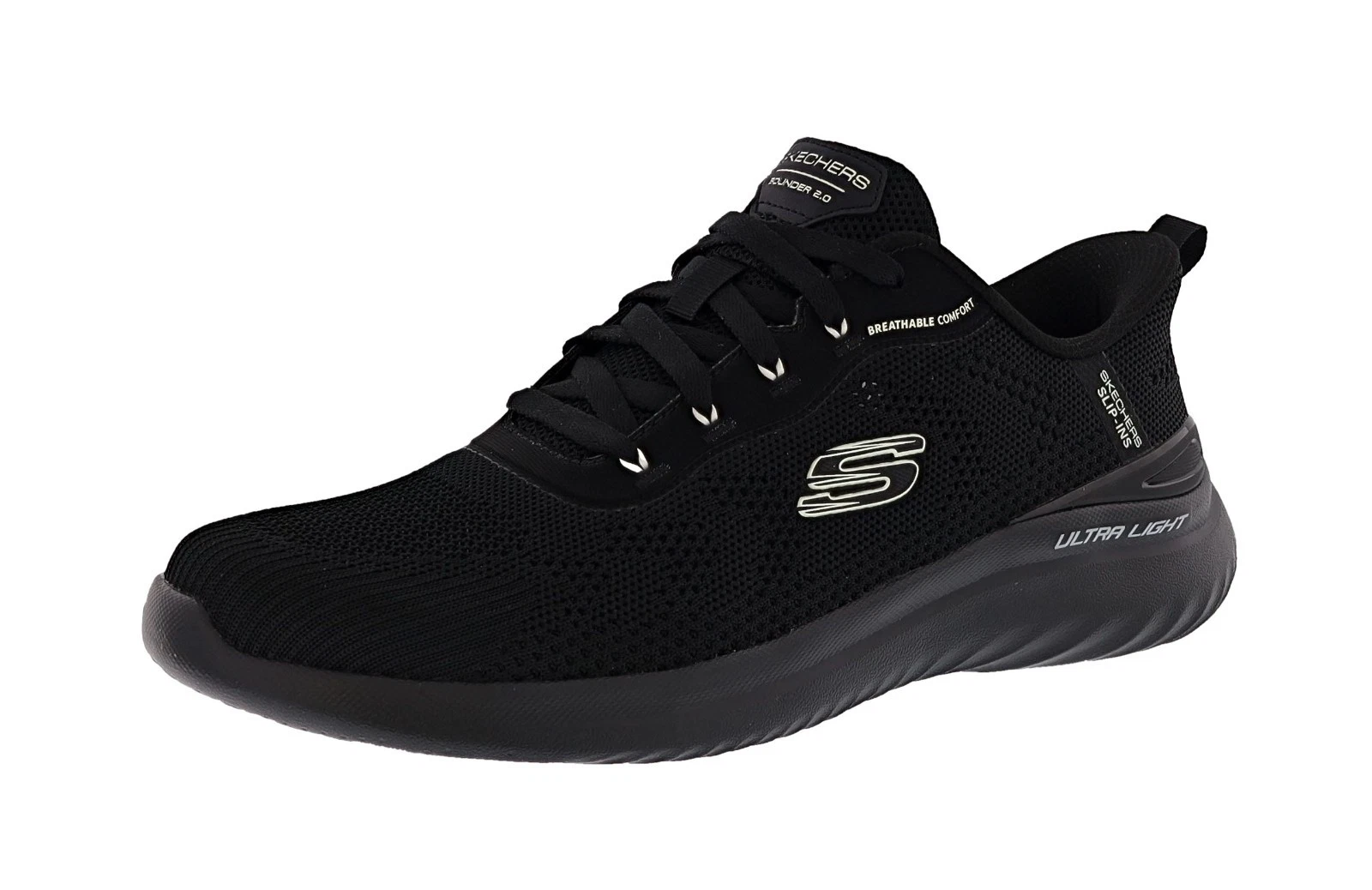 SKECHERS MEN'S SLIP-INS BOUNDER 2.0- ALMIR 233031/BBK WALKING SHOES