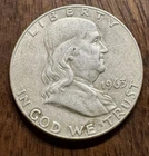 1963 Benjamin Franklin 90% Silver Half Dollar Coin Exact Coin Shown
