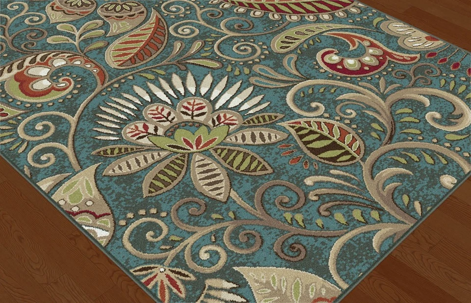 2x7 Capri Blue Transitional Paisley CPR1009 Runner Area Rug - Approx 2'3" x 7'3" - Image 2 of 2