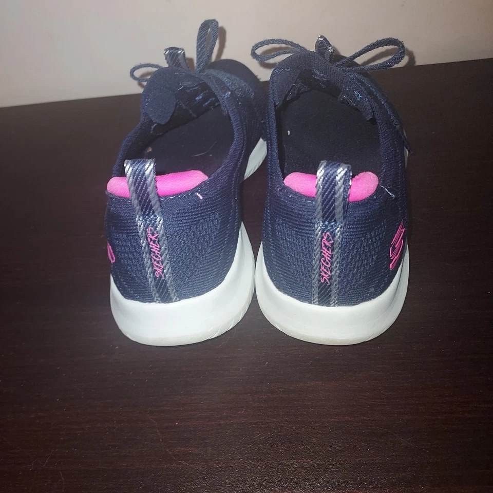 Skechers Womens Slip Ons 7.5M  Sneakers Ultra Flex-Joyful Path  Knit  Foam Navy - Image 3 of 4