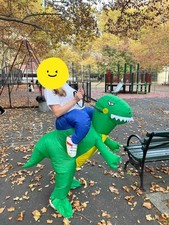 Adult Inflatable T-Rex Fancy Dinosaur Ride On Costume Halloween Party, New, USA