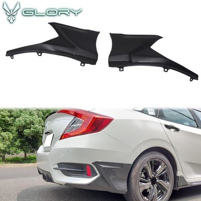 Fits 16-21 Honda Civic Sedan HFP Style Rear Apron Side Bumper Lip Splitter Spats