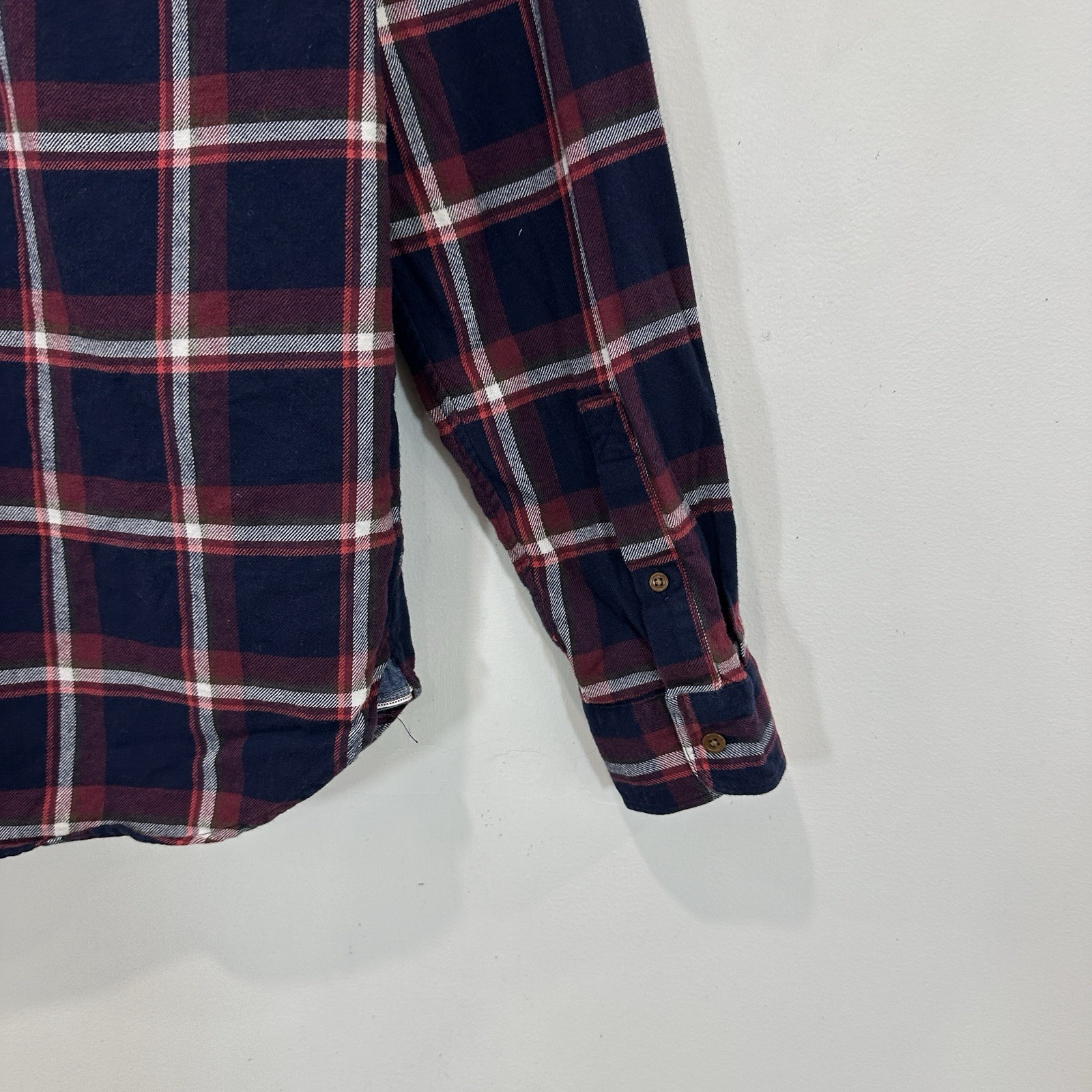 Country Road x Shuttle Notes Shirt Men S Blue/Red Check Button Cotton image 9