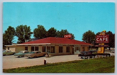 Greenup Illinois Salad Bowl Cafe c. 1968 Postcard