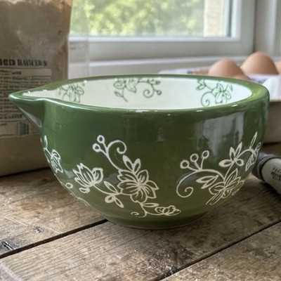 Temptations Tara Lace Green 10 oz Nesting Prep Bowl Pour Spout Replacement
