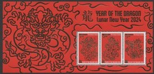 Christmas Island 2024 Lunar New Year - Year of the DragonMini Sheet MUH