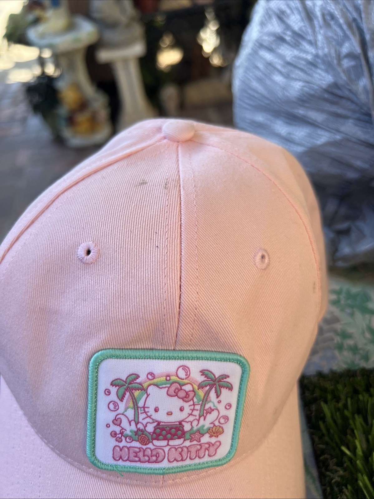 HELLO KITTY Pink Adjustable Baseball Cap - image 2