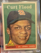 1958 Topps Curt Flood Rookie Card #464. rookie card picture