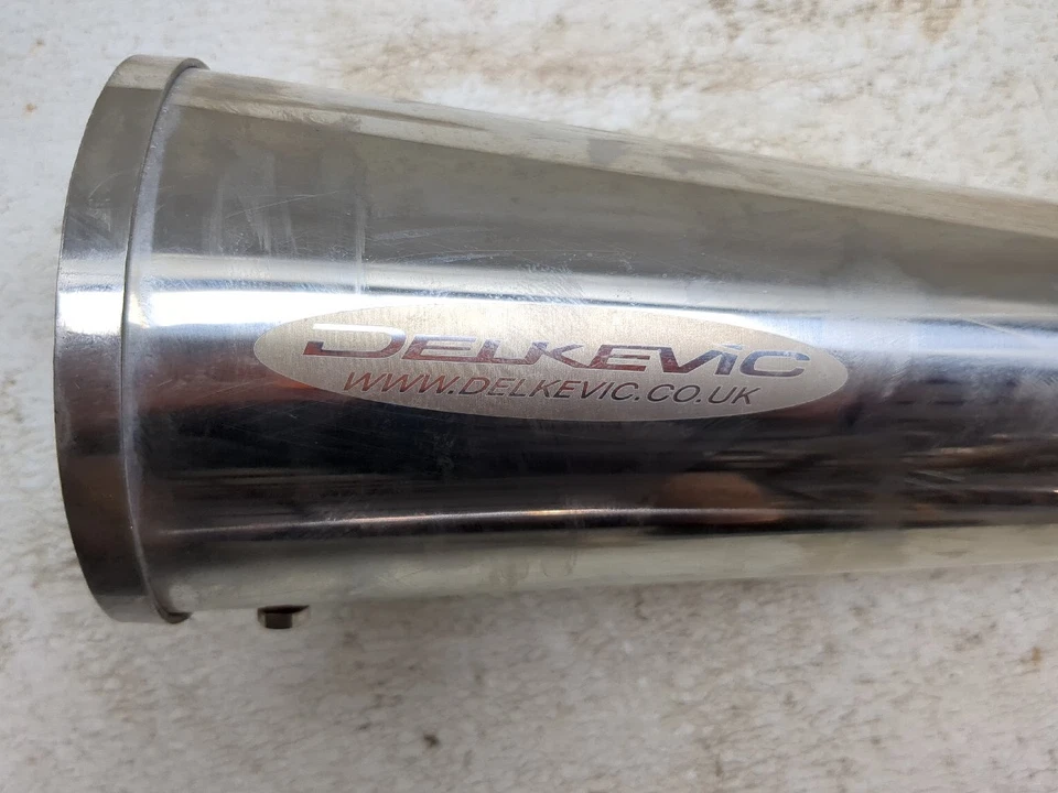77-83 Yamaha XS750 DELKEVIC Full Exhaust Header Pipe Muffler - Image 2 of 4