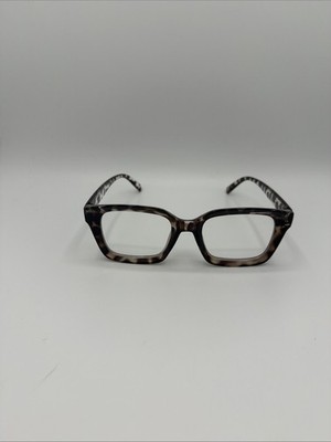 Brille ohne Korrektur Damen Oversize Transparent Leopard Neu V07
