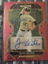 2022 Panini Prizm Draft Picks #PDP217 Jack Leiter Neon Pink Velocity
