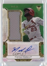 2018 Triple Threads Single Jumbo Relics Emerald 21/50 Marcell Ozuna Auto r9d
