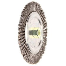 09000 Roughneck 7 Root Pass Weld Cleaning Brush, .020 Steel Wire Fill, 5/8-11 Un
