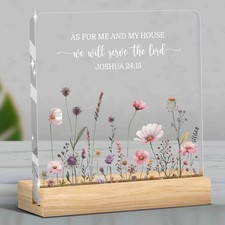 Christian Decor Religious Gifts for Women Christian Desk Decor: As for Me and...