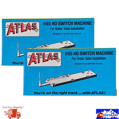 2-Pack Atlas #65 HO / N Under Table Remote Switch Machine Turnout Motor NOS NIB