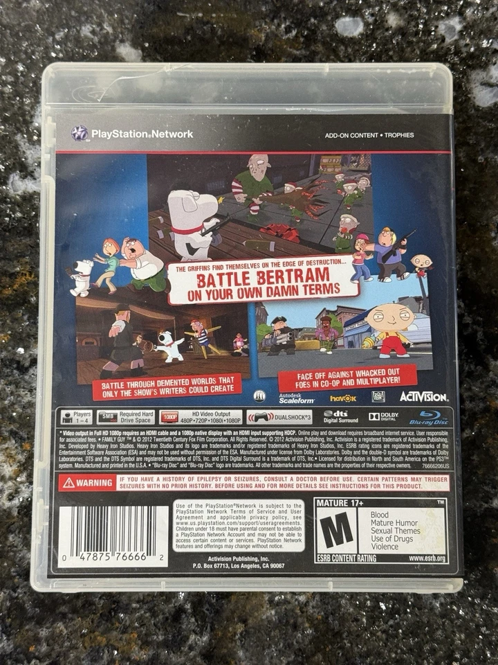 Family Guy: Back to the Multiverse (Sony PlayStation 3, 2012) COMPLETE CIB NICE! - Image 4 of 4
