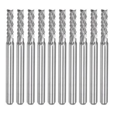 10pcs 2.6mm Carbide End Mill Engraving Router Bits for PCB Machine 1/8" Shank