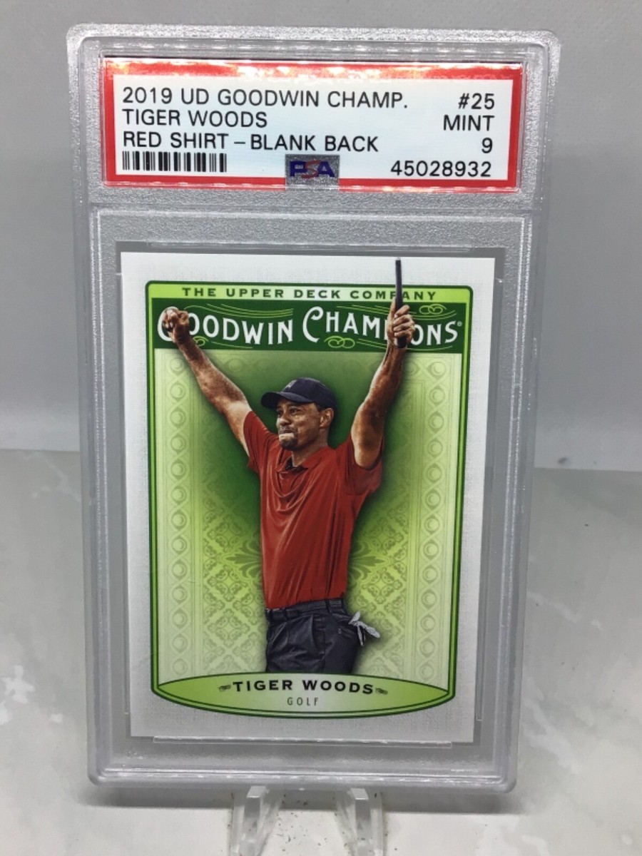 2019 Upper Deck Goodwin Champions - Tiger Woods #25 Blank Back for 