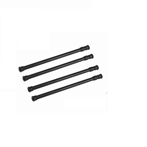 Tension Rods, 4 Pack Adjustable Spring Steel Cupboard Bars Tension Curtain Ro...