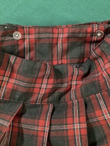 Nautica Skirt Size 5 Pleated Plaid Red Black - Picture 6 of 7