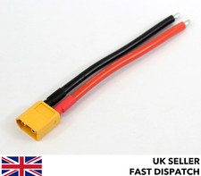 Male XT60 connector pigtail/cable 100mm 12 AWG silicone wire RC