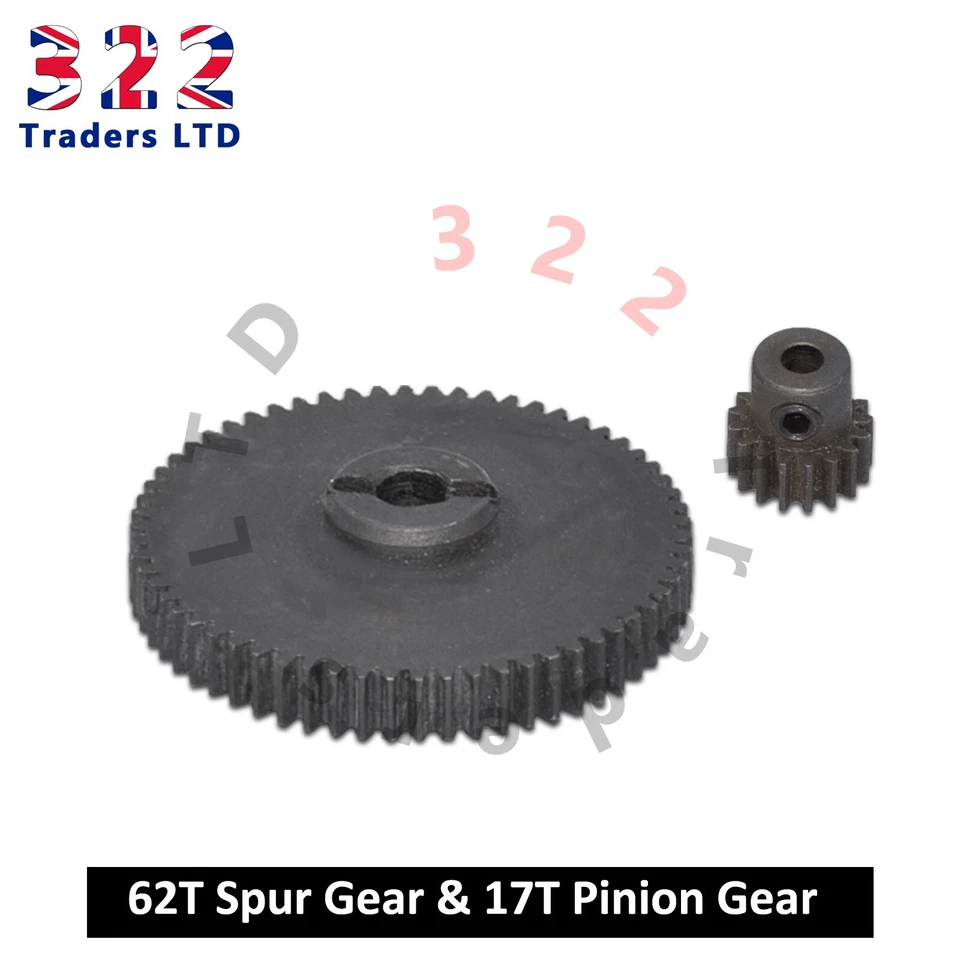 FTX Outlaw Metal/Steel Spur Gear 62T + 17T Pinion VRX DT5 Integy Quanum