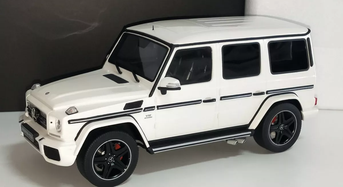 MERCEDES BENZ G65 AMG W463 DIAMOND WHITE GT SPIRIT B66965704 1:18 