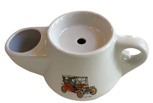 Vintage WADE Mens Shaving Mug Ford Model T 1908 White Made In England - Picture 2 of 9