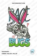 Bunny machine embroidery designs,cartoon embroidery design file