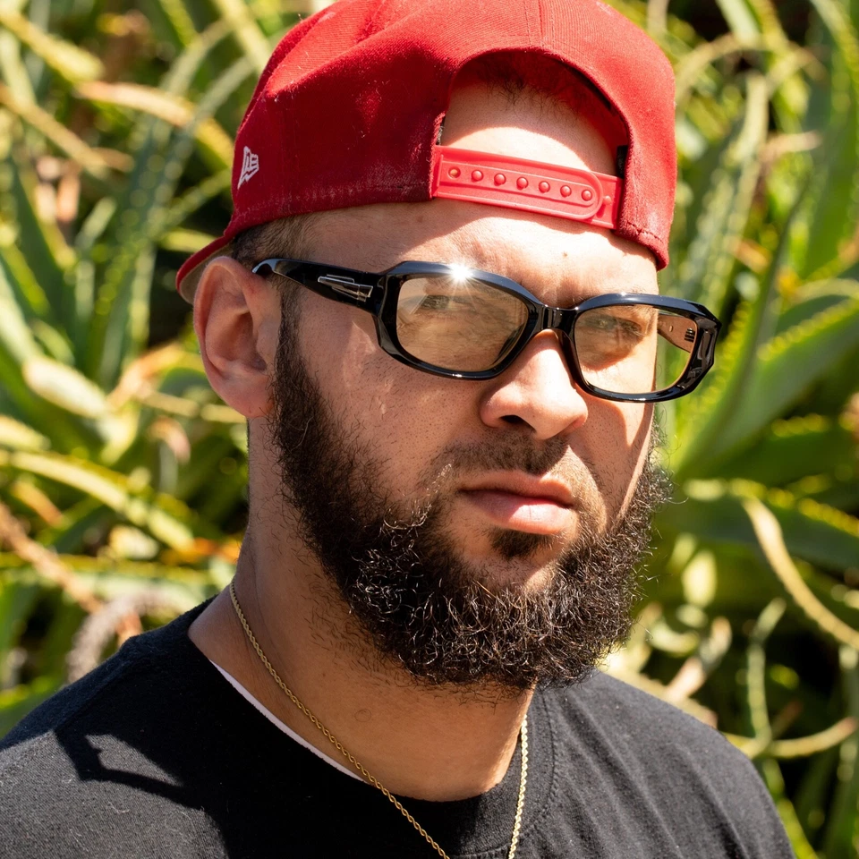 Black Clear Tint Retro Trendy Rectangle Men Women Square Frame Trendy Glasses - Image 2 of 4