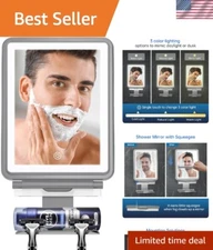 Dimmable Fogless Shower Mirror, 6.2" W x 8" H - Perfect for Hassle-Free Shaving