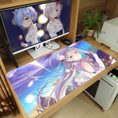 2019 New Anime Re:zero Emilia Large Mouse Pad Desk Keyboard Game Mat JC 18 Gift