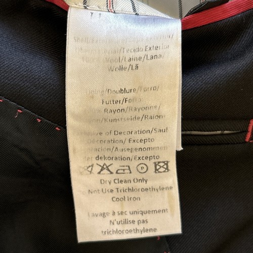 Hackett London Ing Loro Piana Four Seasons Super 130s Wool Black Suit Jacket 40R - Picture 13 of 14