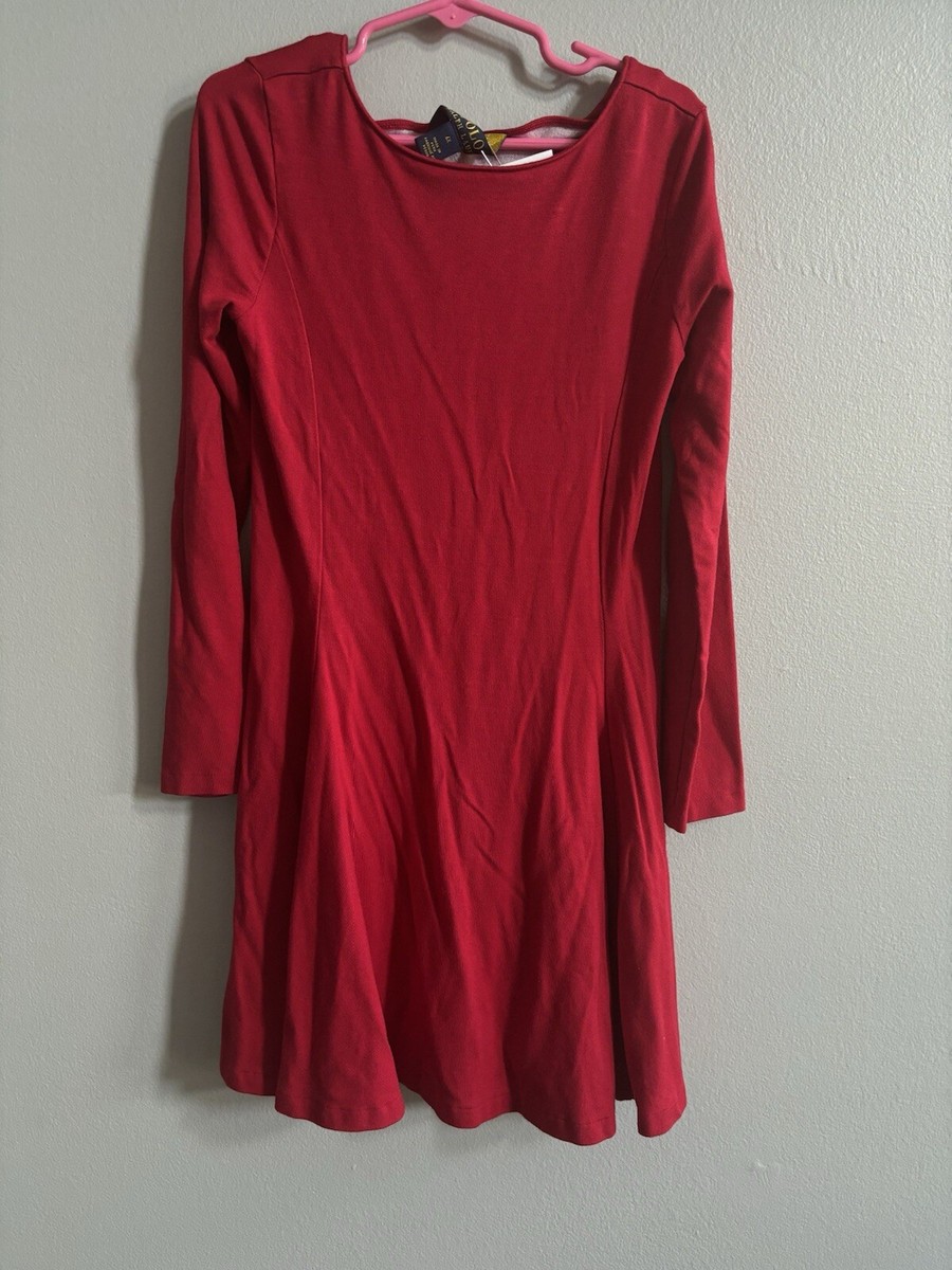 Polo Ralph Lauren Red Dress LS perfect for Holiday KIDS 6X | eBay