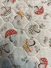 8 VTG Handmade Quilted Mushroom Placemats Brown Orange Green Yellow Red  18X12 — photo 2