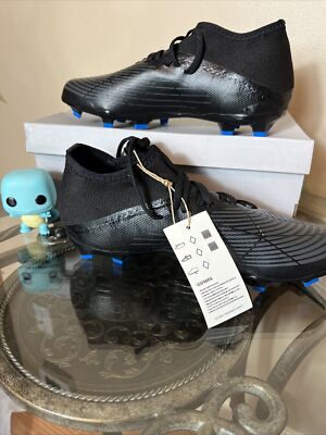 Adidas Predator Edge .3 FG Black Blue Soccer Cleats Men Sz  display picture 3
