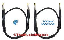 (2) UltraPro 3ft 1/4" Instrument Cables Guitar Bass Amp Keyboard Audio Cord Wire