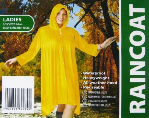 Great Value Women's Raincoat,Travel PEVA hooded waterproof onesize in 2 colours