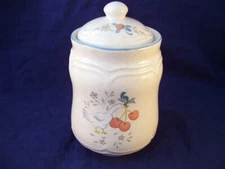 International Stoneware Marmalade Tea Canister with Lid