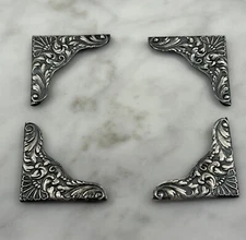 Gorham set 4 sterling silver  DESK CORNER PAD Protectors Model 56