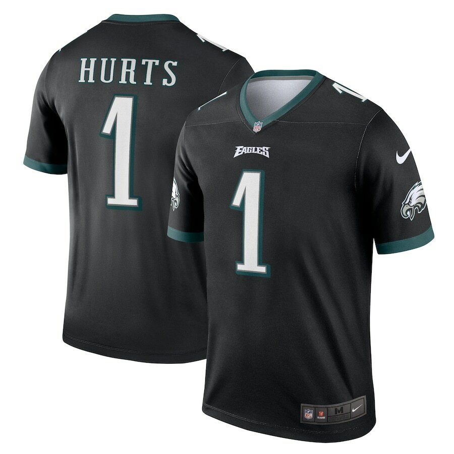 Philadelphia Eagles Jalen Hurts #1 Nike Black 2025 Official NFL