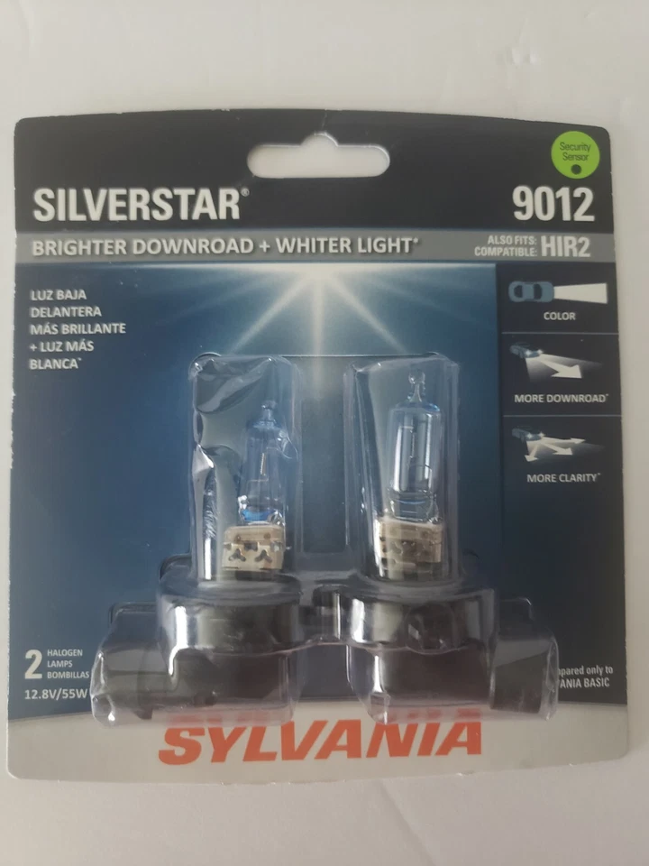 Sylvania Silverstar 9012 Par (2) Juego Faros Alto Rendimiento NUEVO Foto 2 de 4