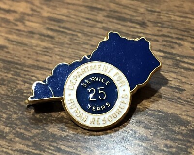 Kentucky Human Resources Dept. VTG 1/10 10K Gold Fill 25 Year Service Award Pin