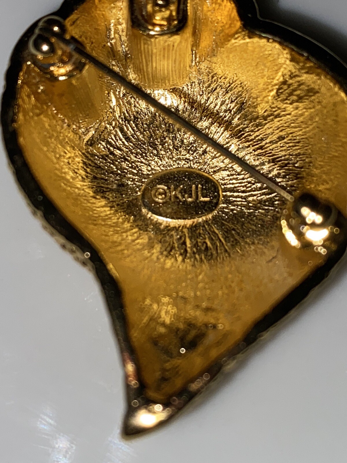 Vintage Kenneth Jay Lane Goldtone Metal Seashell … - image 5