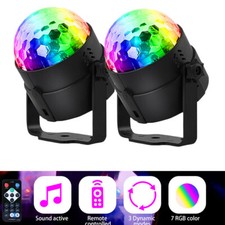 2pcs Party Magic Ball Light Party Disco RGB Rotating LED DJ Club Stage Lights