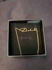 Sterling Silver Chain Necklace 18"(13101) My Name Necklace "Delis" Cursive Ygp