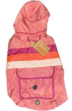 Arcadia Trail Pink Dog Windbreaker w/ Waste Bag Dispenser - Small-  Inc 1 Roll 